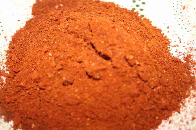Dried red pepper powder. Dried red pepper powder.