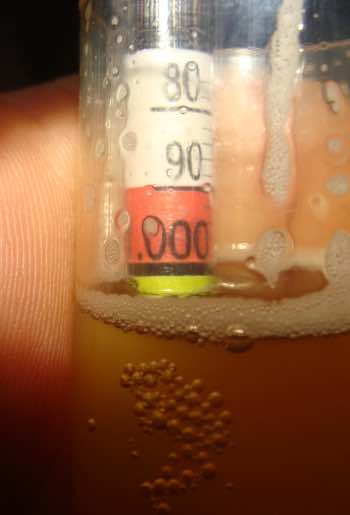 Hydrometer in mead or braggot.
