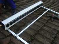 Solar tubes 3 is the final assembly of the frame for supporting your passive solar water heater.