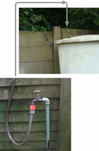 Wasted water by siphoning